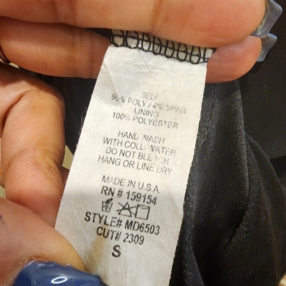 Windsor Black Lace Back High Skit Dress size S - Picture 7 of 12